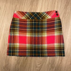 J. Crew Plaid Mini Skirt